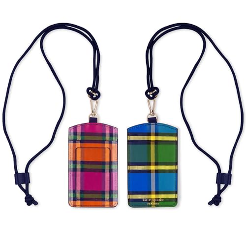 Porte-badge avec cordon Kate Spade en cuir végétalien de haute qualité