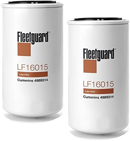 LF16015 Fleetguard Lube Filter (Pack of 2), Replaces Baldwin BT7237, Donaldson P550520, Luber Finer LFP6015, Napa 7037, Wix 57037