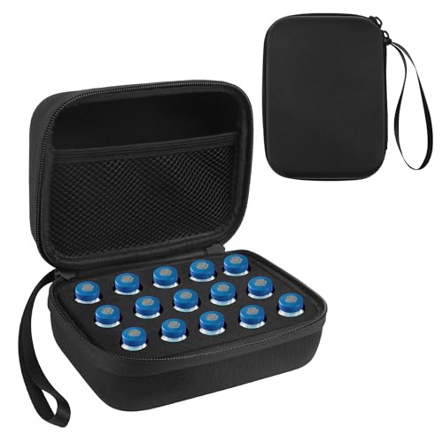 Windspeed Support de fiole d'insuline à 15 emplacements pour réfrigérateur - Étui de transport pour organiseur - Fiole de 10 ml avec fermeture éclair (15,5 x 10,5 x 7,5 cm)