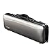4/4 Full Size Violin case High-Strength Carbon Fiber Rectangular Violin Music Bag With Combination Lock and Extra Bag Gray Violin Hard Case (VB-Square-SilveryGray spot)