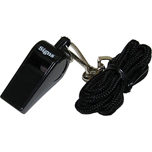 SIGNS プラスチック ホイッスル ブラック 30037.0