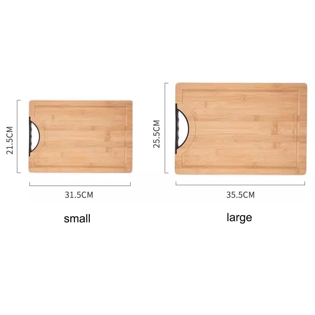 Tagliere, Tagliere in bambù con manico e scanalatura for il succo(31.5cm)