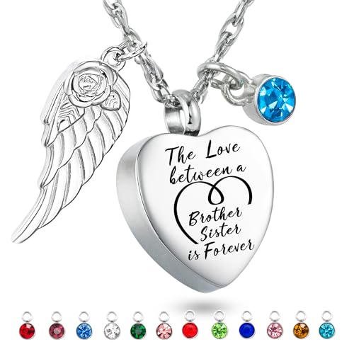 Heart Urn Necklace for Ashes Love between Family Members Cremation Memorial Jewelry Keepsake Pendant for Loss Cremation Urn Necklace Ash Holder Sympathy Gift