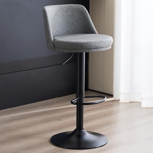 Tabourets de bar design moderne avec dossier et repose-pieds en simili