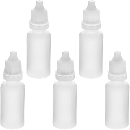 Bettomshin 10 Uds 0.5 fl oz PE plástico exprimible ojo líquido gotero botellas pequeñas boca gota botellas vacías exprimible líquido gotero botella