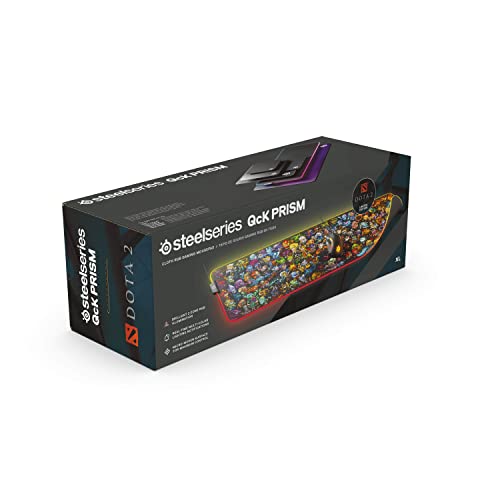 Image of SteelSeries QcK Prism Cloth XL Gaming Mouse Pad - Limited Edition - 2-Zone RGB Illumination - Real-time Event Lighting - Optimized for Gaming Sensors - Dota 2