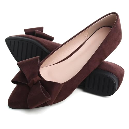 Image of Stunner Womens Flats Fashion Pointed Toe Bowknot Ballet Flats Cute Slip On Dress Flats Comfortable Party Wedding Flats2