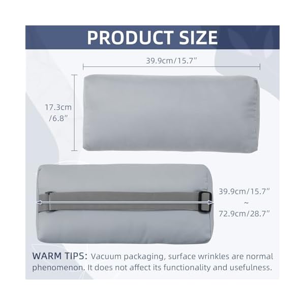 Chaise lounge head pillow 2 pack outdoor lounge chair pillows with adjustable strap water resistant longue head pillow headrest pillows for patio backyard beach pool garden reclinergray  urban country home decor