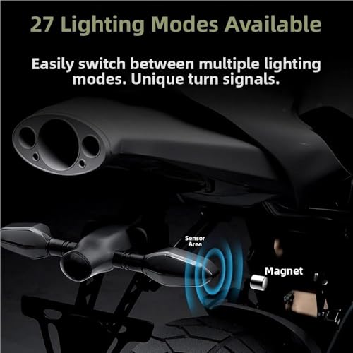 Luces de giro para motocicleta de alto brillo con advertencia visual avanzada 6