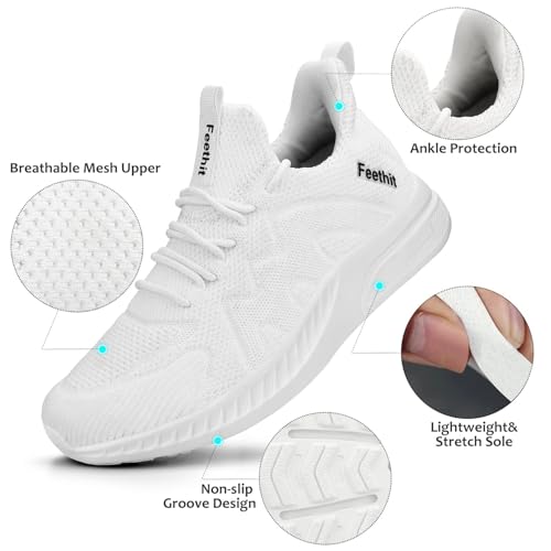Image of Feethit Womens Running Shoes Tennis Walking Shoes Slip on Sneakers Lightweight Gym Shoes for Workout Work Travel Athletic