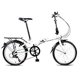 ▲ Les vélos vous offrent une excellente expérience de conduite et apportent plus de portabilité. Il a un cadre pliant en acier haute résistance de 20 pouces.