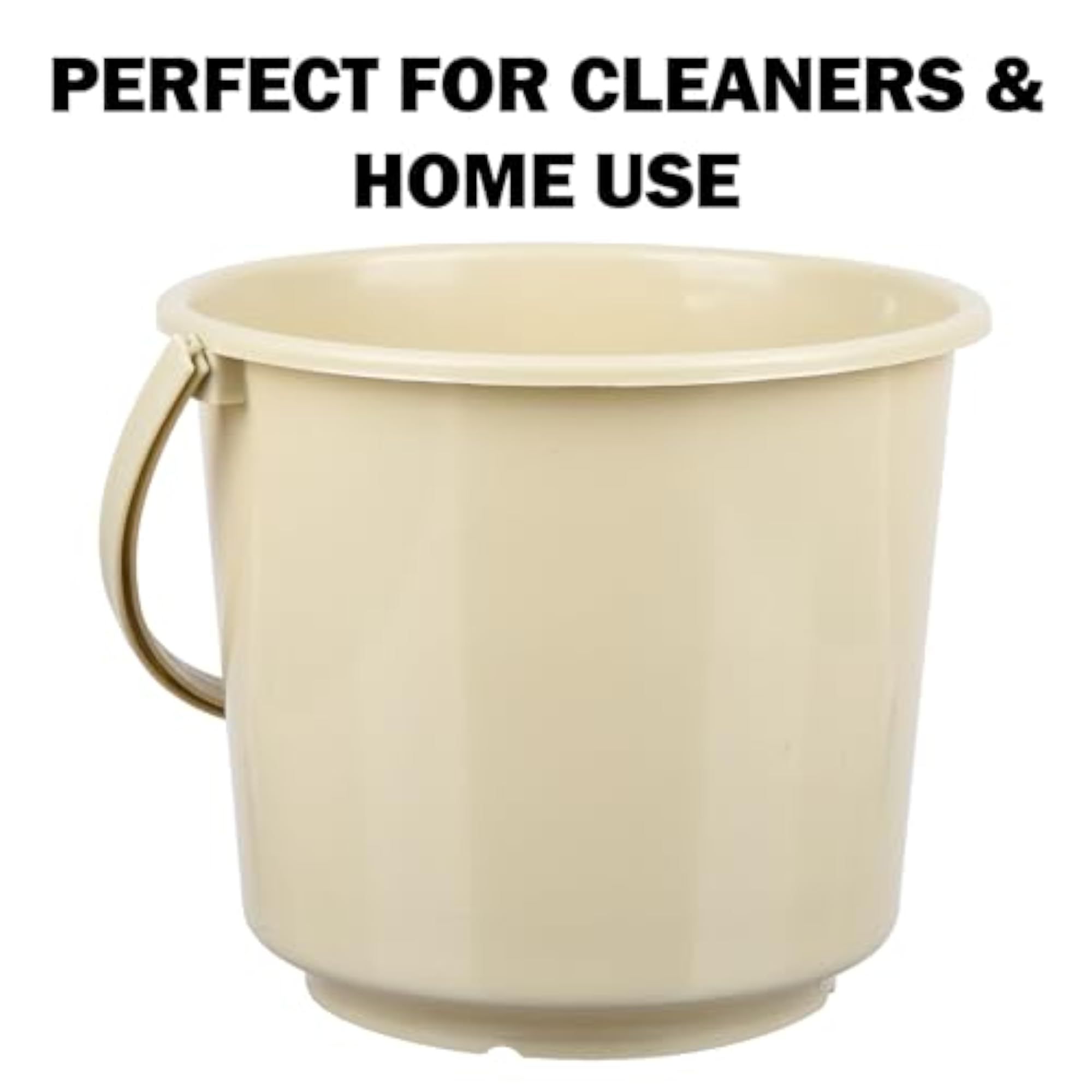 Pack of 3 Plastic Buckets for Mopping & Storage, 5 LTR Each