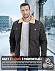 MAGCOMSEN Men's Winter Coats Casual Bomber Cotton Thermal Jackets Cargo Warm Windbreaker Fleece Lining Outerwear Jacket,Dark Grey,3XL #3
