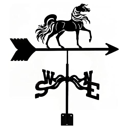 Girouette de jardin rétro style vintage décoration cour motif cheval