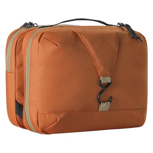 eagle creek Pack-It Trifold Toiletry Kit - Dopp Kit Toiletry Organizer with Padded Interior, Durable Hanging Hook & Large Compartments - Water Resistant & Washable - Mandarin3