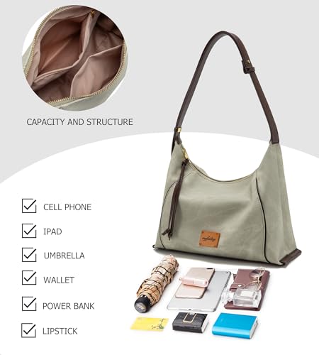 Image of myfriday Women PU Hobo Crossbody Bag, Coin Purse, 2 Straps Shoulder Purse | Anti-scratch PU, center divider, zipper pocket and coin pouch organize cosmetics, wallet and phone for commute or dates