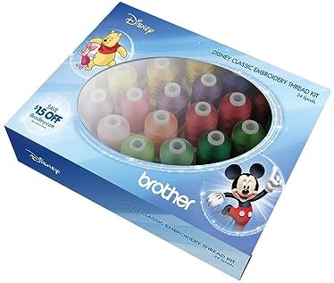 Brother Disney Classic 24-Spool 1,100-Yard Polyester Embroidery Machine Thread Set | ETPDISCL24