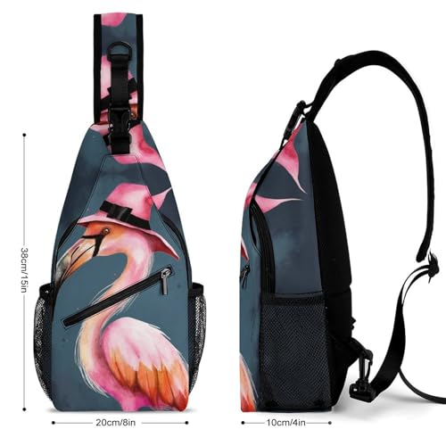 Mochila tipo bandolera Halloween Flamingo para senderismo miniatura 2