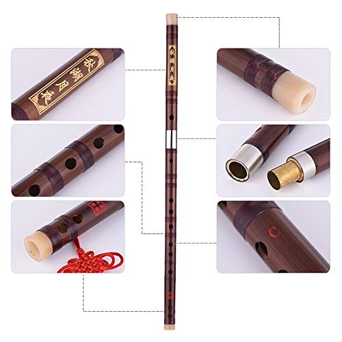 C Clave Flauta De Bambú Amargo Flauta China Instrumento De Flauta Musical De Madera Hecho A Mano Tradicional Profesional (Color : Bambú Amargo)