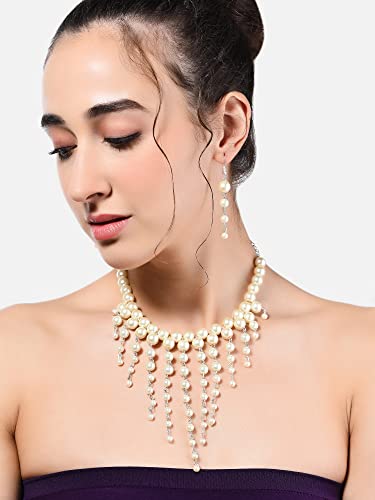 Contemporary V-Shape Necklace & Earring Set for Women