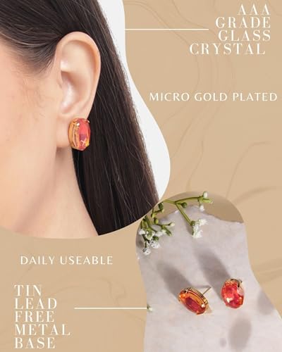 Image of Mansiyaorange Chunky Earrings Tops Stud For Women & Girls