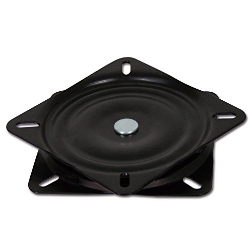 Waterside Boat Seat Swivel Base – Drehteller für Bootssitz – 360 Grad Drehkonsole – Robuster Stahl schwarz lackiert – Universeller Lochabstand 125-147mm – Zubehör für Angelboote & Motorboote