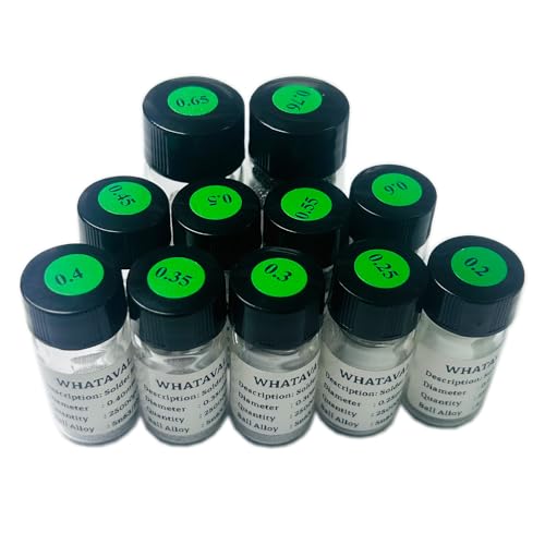 Image of Solder Balls 0.2mm-0.76mm 11 Sizes 11Bottles 25K Leaded BGA Soldering Balls Reball Reballing Ball Sn63% Pb37% (25000pcs /bottle) for GPU CPU IC Chip