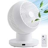 iimono117 サーキュレーター 【360° 強風 節電 分解丸洗い】3段階風量調節 24畳対応 リモコン付き 上下左右 首振り 小型 扇風機 省エネ メモリー機能 換気 空気循環 部屋干し 除湿 衣類乾燥 冷房 暖房 PSE認証済み 日本語取扱説明書付き (ホワイト,1台)