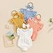 Newborn Baby Girl Clothes Ruffle Sleeve Solid Smocked Bubble Romper Jumpsuit Bow Headband Cute Summer Clothes (Yellow, 6-12 Months)