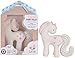Tikiri Fairytales Cotton Candy Unicorn Natural Rubber Rattle with Crinkle Tail (White)