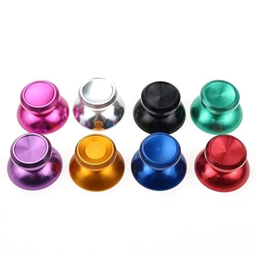 Image of 2pcs Aluminum Metal 3D Analog Joystick Stick Grip Cap Thumbstick Replacement Repair for Xbox 360 Xbox360 Controller (Red)