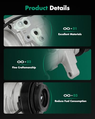 Image of SCITOO AC Compressor for Dodge for Dakota 3.7L 4.7L 2004 2005 2006 2007, Fast Cooling Air Conditioner Compressor for Dodge for Ram 1500 3.7L 4.7L 2004 2005 2006 2007