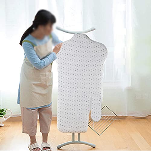 Planche à repasser pliable avec hauteur réglable, poignets de repassage et zone résistante à la chaleur pour un pressage efficace des vêtements