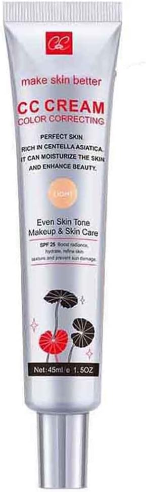 Color Correcting CC Cream with SPF 25, Coverage Lightweight Foundation, Hydrating Serum, Even Skin Tone Makeup and Skin Care, Boost Radiance, Refine Skin Texture, Avoid Sun Damage (LightLight, 1PCS)