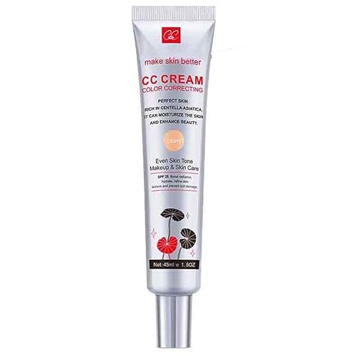 Crema CC correctora de color con SPF 25, base ligera de cobertura, suero hidratante, incluso maquillaje y cuidado de la piel, aumenta el resplandor,