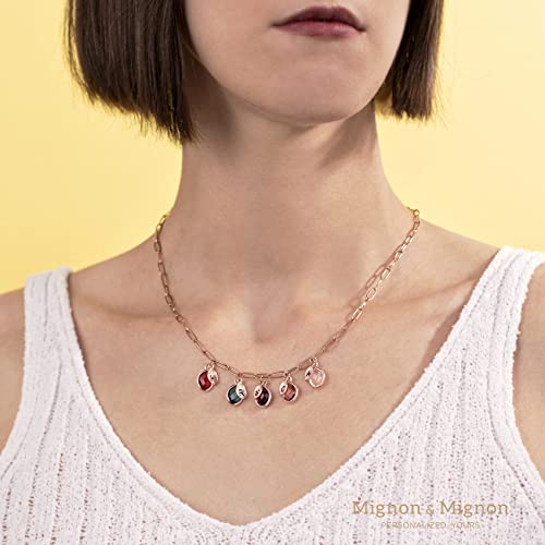 Mothers Birthstone Necklace Family Birthstone Necklace For Mom Initial Multiple Oval Birth Month Gemstone Necklace Personalized Jewelry For Women -P-Bson-H-D #TOP7
