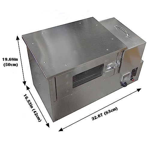 Eqcotwea 1800W Commercial Electric Rotational Pizza Cone Oven With 12Pcs Stainless Steel Cone Bases 110V Ajustable Temperature With Removable Tray For Use With Pizza Cone Forming Machine #TOP3