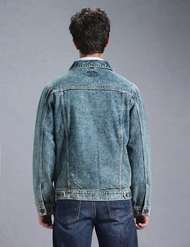 Image of INKD Men's Overdyed Cotton Denim Jacket - 100% Cotton | Double Flat Pocket | Regular Fit | Full Sleeve