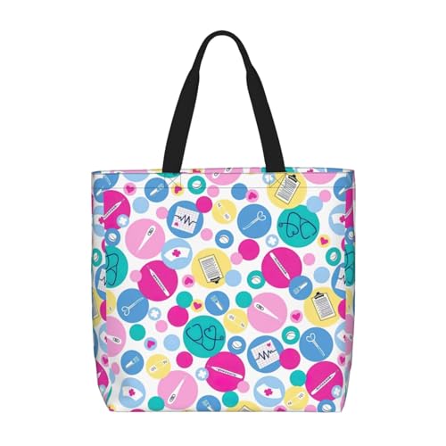 Sac fourre-tout femme imprimé infirmière parfait pour le voyage quotidien et le travail