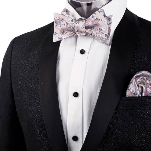 Image of Alizeal Mens 2pcs Floral Bow Tie Set