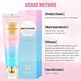 AOOSU Niacinamide Dazzle White Toothpaste, Advanced Whitening Toothpaste with Multi-Effect Oral Care, Stain Removal, Gum Protection, Long-Lasting Fresh Breath & All-Day Oral Freshness (Mint) - Image 2