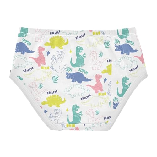 Wusikd Dinosaurs Girls' Underwear Cotton Funny Girls Briefs Soft Toddler Underwear 2T Multi2
