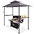 MEWAY 8x5 Outdoor Grill Gazebo Canopy, BBQ Canopy Gazebo Tent for Patio,Barbecue,Grey