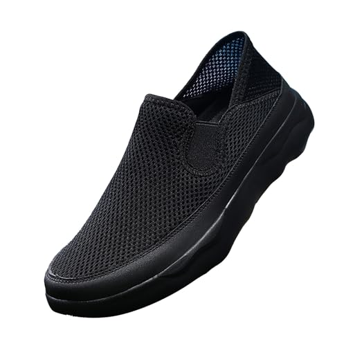 IWIHMIV Men Slip On Sneakers Men's Casual Sports Shoes Walking Sneakers Breathable Mesh Work Lightweight Soft Sole Sports Shoes