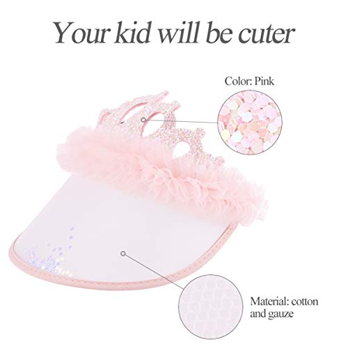 KESYOO Rosa Viseira de Sol Chapéu Cap Esporte Ao Ar Livre Chapéu de Proteção Uv Com Coroa Praia Chap
