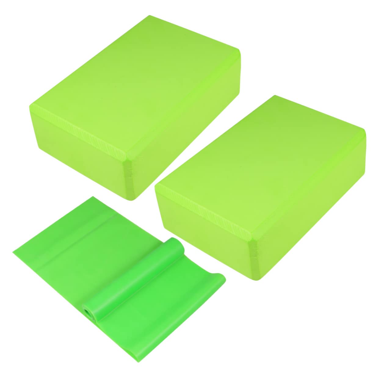 HOLIDYOYO 3Pcs High Density Dance Auxiliary Tools Support Brick for Beginners Pull Strap for Yoga and Practice