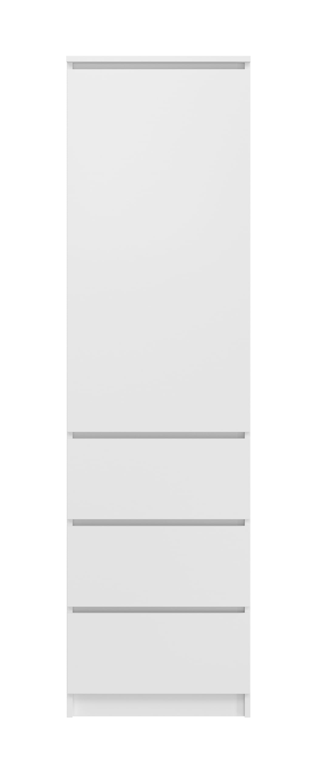 Armadio multiuso con 3 cassetti 3 scomparti e ante - Armadio per casa e ufficio 180,5x50x40cm (Bianco)
