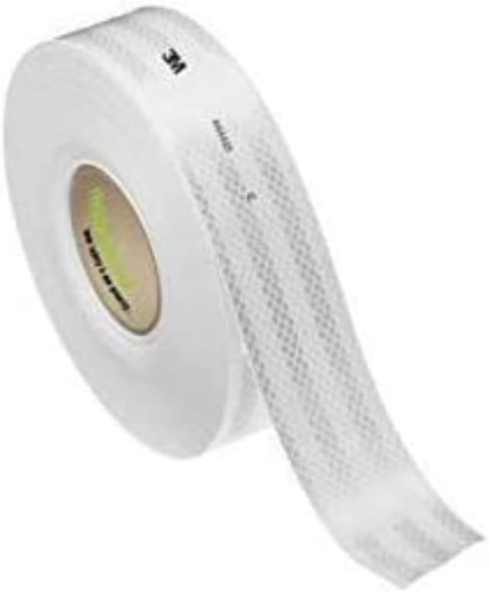 GlowTail 3M 2 Inch (50.8 mm) Width x 20 Feet, High Intensity Warning Retro Reflective Reflector Radium Conspicuity Sticker Tape Sheet For Car, White