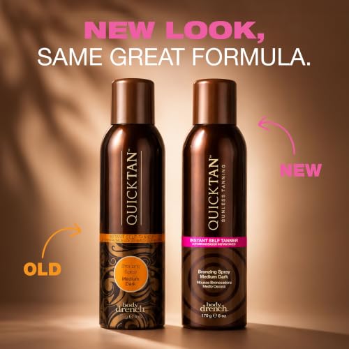 Image of Body Drench QuickTan Bronzing Spray Instant Self Tanner, Medium /Dark, 6 Fl Oz (Pack of 3)