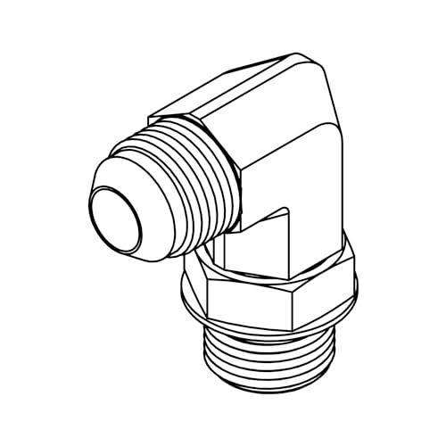 Image of 3 /8 inch JIC to 1 /2 inch O-Ring Elbow 90 Hydraulic Adapter